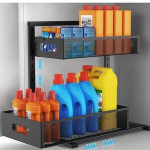 Adjustable Black Metal Storage Rack